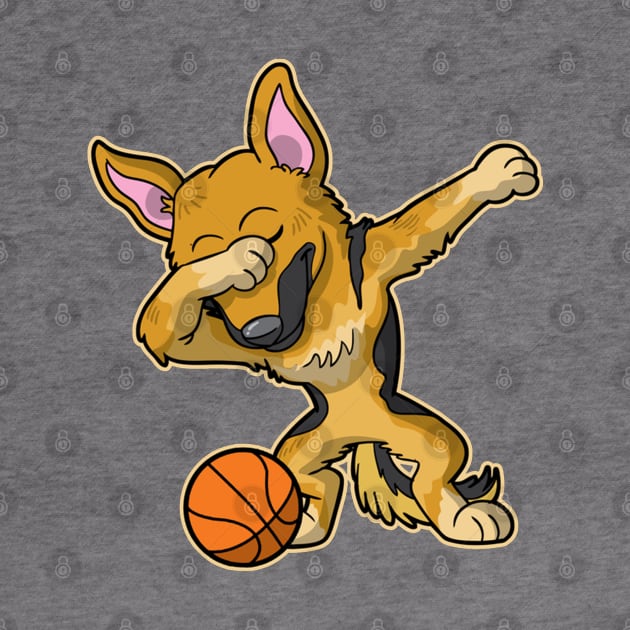 Dabbing German Shepherd Basketball Player by QUYNH SOCIU